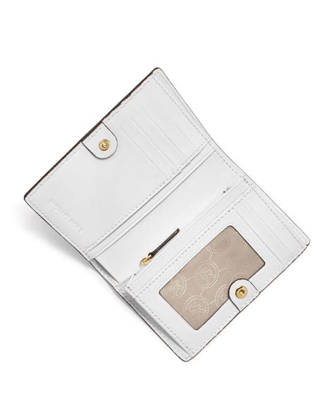 michael kors optic white wallets|Michael Kors white wallet small.